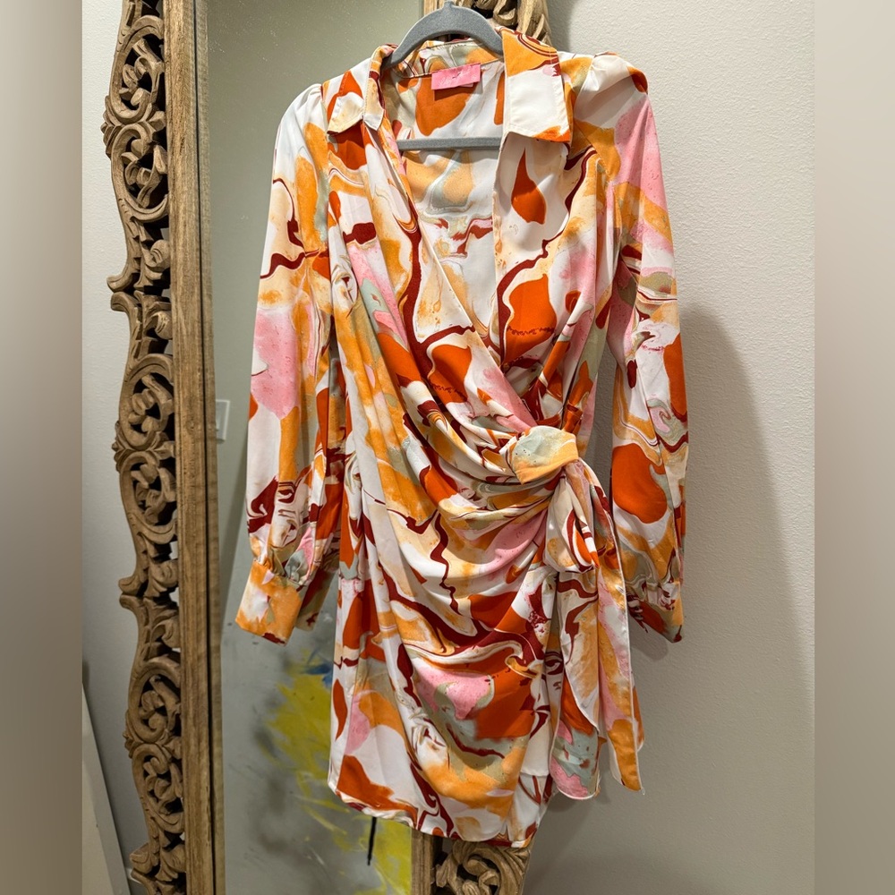 Vibrant Swirl Mini Dress